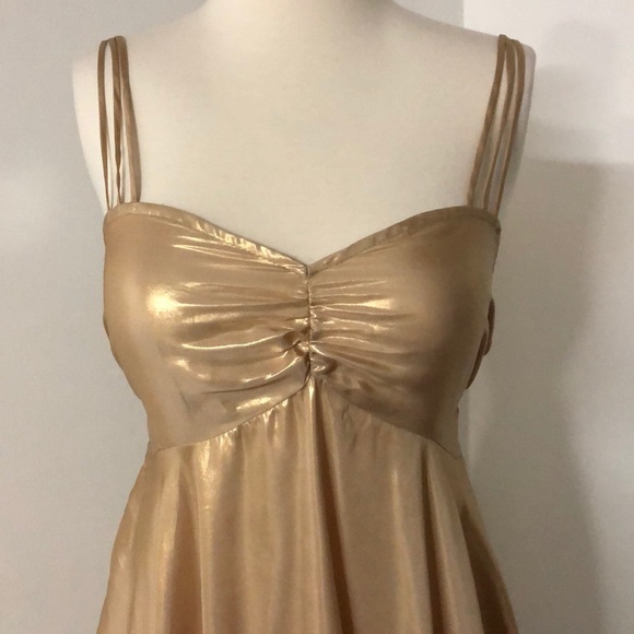 Free People Gold Metallic Just Dance Babydoll Slip - Picture 7 of 11